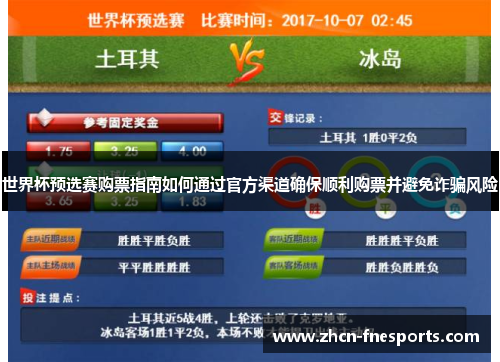 世界杯预选赛购票指南如何通过官方渠道确保顺利购票并避免诈骗风险